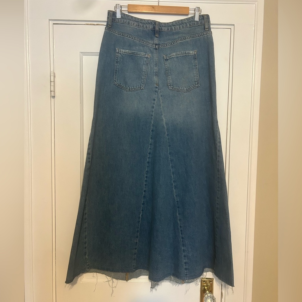 Zara ZW Collection Denim Maxi Skirt Medium - Picture 9 of 9
